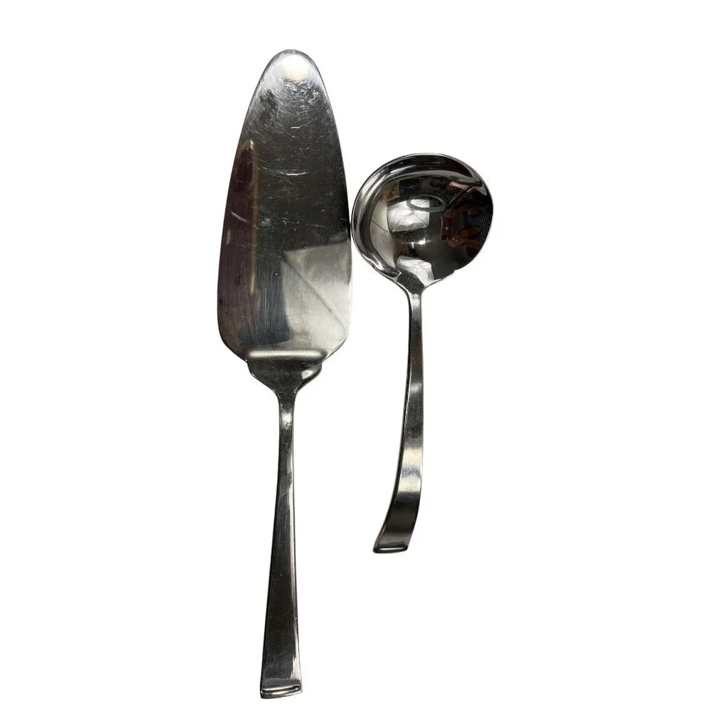 Wallace Stainless Steel 2-Piece Pie Server and Ladle Serving Set 3m